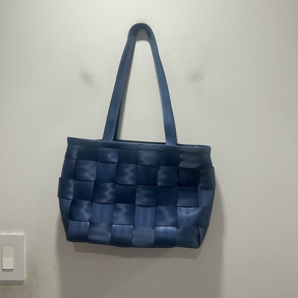 Harveys Seatbelt Bag Handbag Tote Navy Blue